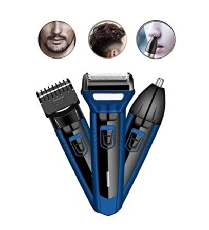 Tıraş Makinesi Saç Sakal Kesme Makinesi 3in1 (5250)