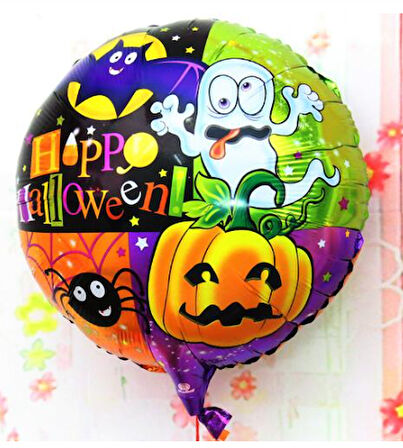 Halloween Örümcekli Kabaklı Folyo Balon 18 inç (5250)