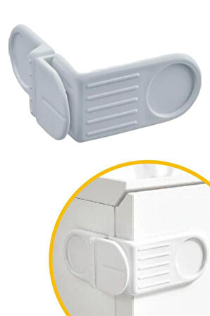 Bebek Çocuk Güvenlik Çekmece ve Dolap İçin Kendiliğinde Yapışkanlı Vidasız Köşe Kapak Kilidi (5250)