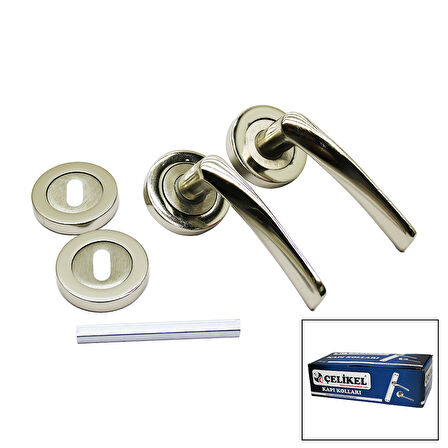 ÇELİKEL-07 AMERİKAN ODA KAPI KOLU NİKEL SATEN (5250)