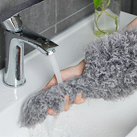 Teleskopik 3'lü Mop Toz Alma Püskülü Çok Fonksiyonlu Temizlik Seti (5250)