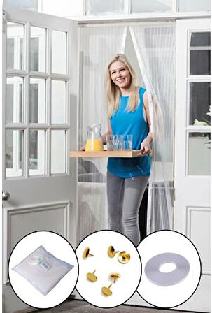 Mıknatıslı Kapı Sinekliği Tül Perde 105 x 205 cm (5250)