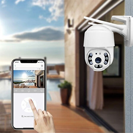 2.0 MP HD Lens İç Dış Mekan Suya Danıklı IP Wifi Network Güvenlik Kamerası Wifi Kamera (5250)