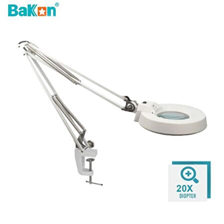 Bakon BK500C-20X 15w Led Akrobat Büyüteç 127 mm 20 Diopter Mercek ( Loop )