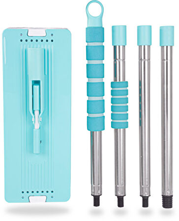 Omnipazar FLR-F0394 Sihirli Slim Tablet Mop Temizlik Kovası  Turkuaz