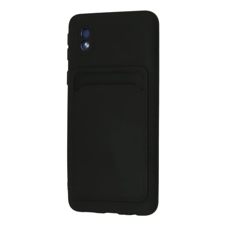 Samsung Galaxy A01 Core Kılıf Kelvin Kartvizitli Silikon - Siyah