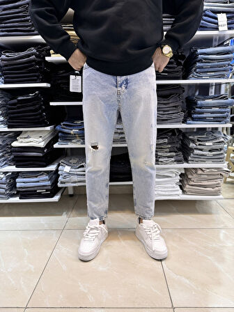 Yırtık Detay Karbeyaz Boyfriend Jean Csl 090
