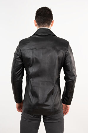 Siyah Erkek Deri Kaban 