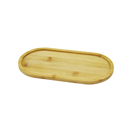OVAL AHŞAP BAMBU YAĞDANLIK ALTLIK 12X23CM (5256)