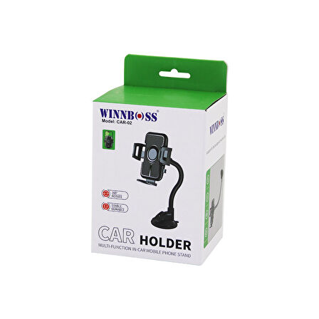 ARAÇ - OTO TELEFON TUTUCU 360° EĞİLİP BÜKÜLEN AKROBAT KOL VANTUZLU - OYNAR BAŞ- GENİŞLİK AYARI (5256)