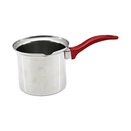 NO-6  ÇELİK CEZVE  KIRMIZI KULP (5256)