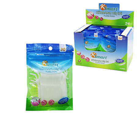 720 ADET POŞETLİ KÜRDANLI DİŞ İPİ = 30PCS X 24 (5256)