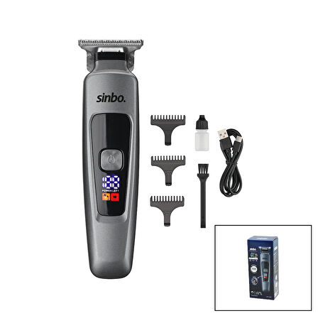 USB ŞARJLI - LCD GÖSTERGELİ SAÇ - SAKAL KESME TRAŞ MAKİNESİ İKİ FARKLI HIZ - 150 DK. ÇALIŞMA SÜRE  SHC-1910 (5256)