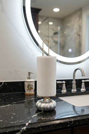 DEKORATİF GÜMÜŞ KABAKLI HAVLULUK 34X12 CM (5256)