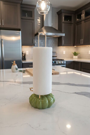 DEKORATİF YEŞİL KABAKLI HAVLULUK 34X12 CM (5256)