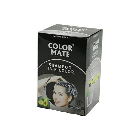 COLOR MATE 10PCS SİYAH SAÇ BOYAMA ŞAMPUANI (5256)
