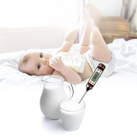 Dijital Gıda Termometresi Süt,Et,Yoğurt Mayalama,Mama Derecesi Ölçer Gıda Termometresi (5256)