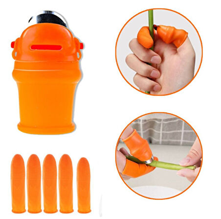 Pratik Baş Parmak Sebze Kesme Ayıklayıcı Kadın M Set (5256)