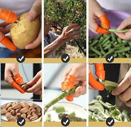 Pratik Baş Parmak Sebze Kesme Ayıklayıcı Erkek L Set (5256)