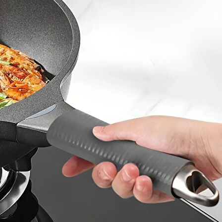 Isıya Dayanıklı Silikon Kauçuk Tencere,Kapı Tutma Kılıfı Kendinden Küçülen,Her Sapa Uyumlu Tava Kulp Yalıtımı 12-15 cm (5256)