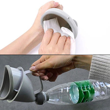 Unisex Taşınabilir Hijjenik Seyahat Tuvalet Aparatı Seyahat Tuvalet Hunisi (5256)