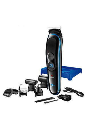 5in1 Fonksiyonlu Turbo Motorlu Saç Sakal Kesme Tıraş Makinesi Burun Kulak Ense Favori Tüm Vücut (5256)