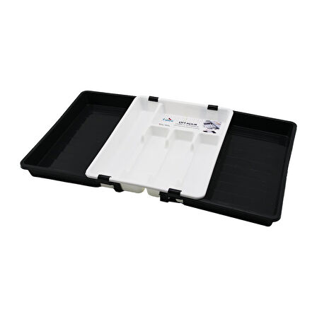 KAYAR KAŞIKLIK İKİ TARAFLI ÇİFT AÇILIR AYARLANABİLİR ÇEKMECE İÇİ 36X69CM (5256)