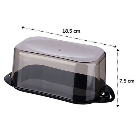 Kilitli Plastik Kapaklı Kahvaltılık Tereyağlık Peynirlik Erzak Saklama Kabı Ap-9428 (5256)