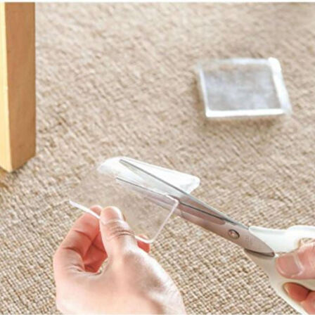 4 Adet Silikon Şeffaf Koltuk Mobilya Masa Beyaz Eşya Yazıcı Koruyucu Kaydırmaz Dayanıklı Pedler (5256)