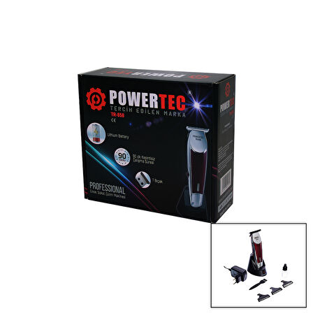 POWERTEC TR-658 SAÇ SAKAL ENSE ÇİZİM TRAŞ MAKİNESİ T BIÇAK (5256)