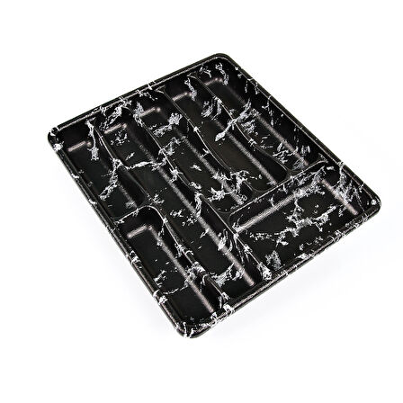 KÜÇÜK - SİYAH - 7 BÖLMELİ ÇEKMECE İÇİ KAŞIKLIK 36X32CM (5256)