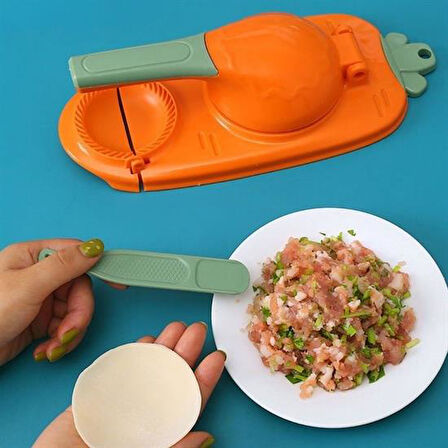 Havuç Tasarımlı Şık  Pratik  Börek Mantı Hamuru Presleme  Börek Yapma Kalıbı (5256)