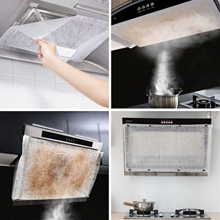 2li Yağ Emici Duman Önleyici Pratik Mutfak Davlumbaz Koruyucu Dayanıklı Yedek Filtre 45x90cm (5256)