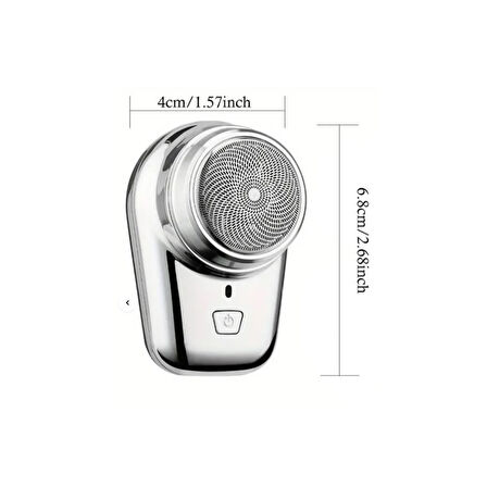 Mini Shaver Sıfır Sakal Taşınabilir Şarjlı Tıraş Makinesi IPX6 Korumalı  (5256)