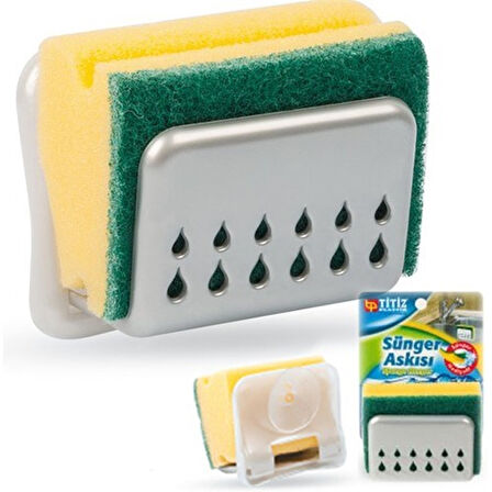 Pratik Mutfak Lavabo Vantuzlu Bulaşık Süngeri Askısı Aparatı (5256)