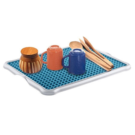 Pratik Lavabo Tezgah Üstü Bulaşık Kurutmalığı Süzmatik 22x40 cm (5256)