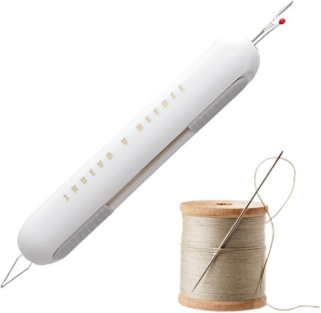 Çift Başlı Otomatik İplik Geçirici - Dikiş Sökücü - İkisi bir arada yaylı sistem