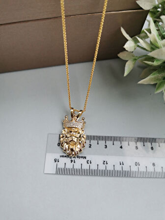 Aslan Model Altın Kolye Ucu