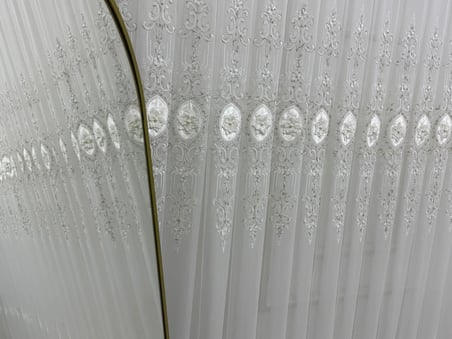 NİVEMESHOME 3158 VALERİA GOLD 1/2,5 PİLELİ BAMBU TÜL PERDE
