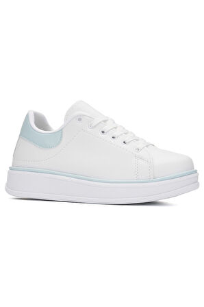Günlük Kadın Sneaker Spor Ayakkabı Bağcıklı Rahat Hafif Kalın Tabanlı 525G