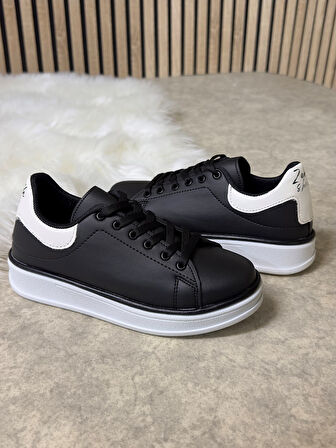 Günlük Kadın Sneaker Spor Ayakkabı Bağcıklı Rahat Hafif Kalın Tabanlı 525G