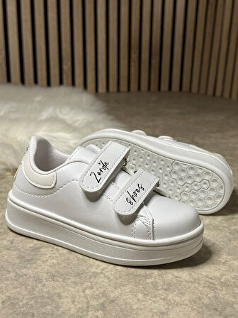 Günlük Erkek Kız  Çocuk Sneaker Cırtlı Dikiş Detaylı Kalın Tabanlı Rahat Hafif Spor Ayakkabı 525PF