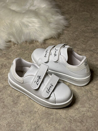 Günlük Erkek Kız  Çocuk Sneaker Cırtlı Dikiş Detaylı Kalın Tabanlı Rahat Hafif Spor Ayakkabı 525PF