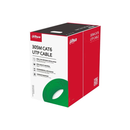 Dahua PFM920I-6UN-C UTP CAT6 305M Uzun Mesafeli İletim Cat6 İç Ortam Kablo Yeşil