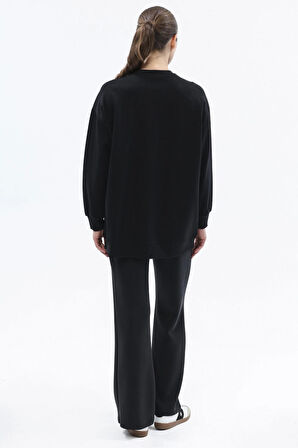 İkoll 0035782 Kadın Tonaton Baskı Ve Taşlı S-Shırt