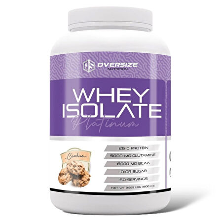 Whey Isolate Platinum 1800 gr 60 Servis Kurabiye Aromalı İzole Protein