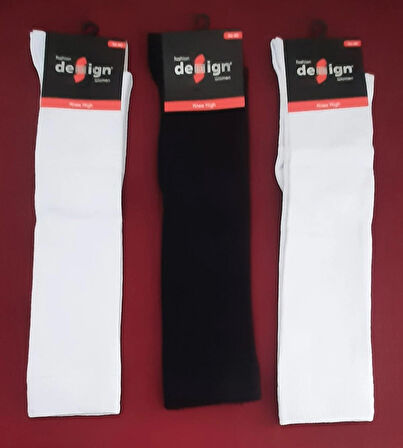 Dizaltı Kız Çocuk Okul Çorabı 3'lü Paket
