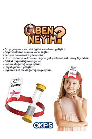 Ben Neyim? Eğlenceli Kutu Oyunu Türkçe İngilizce Aile Çocuk Eğitici Oyuncak Seti