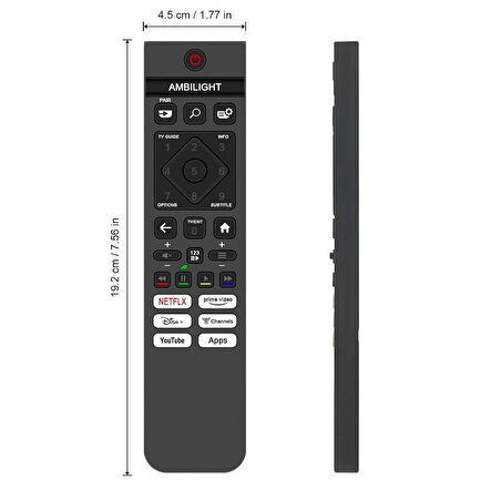 philips ile uyumlu Model 43PUS8050/62 Smart Led Tv Kumandası-Mikrofonsuz
