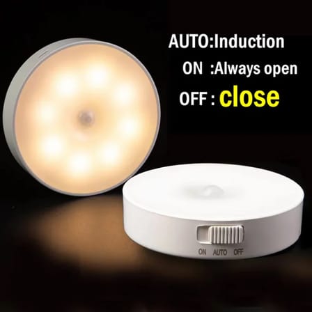 Hareket Sensörlü Usb Şarjlı Led Işık Lamba (5264)